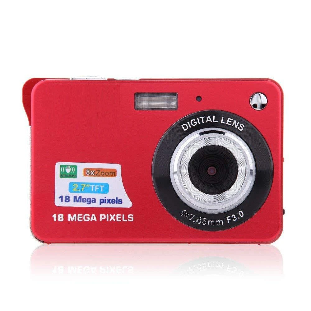2 7 дюймов 18mp 720p Портативная цифровая мини камера 8x зум TFT LCD экран Камера