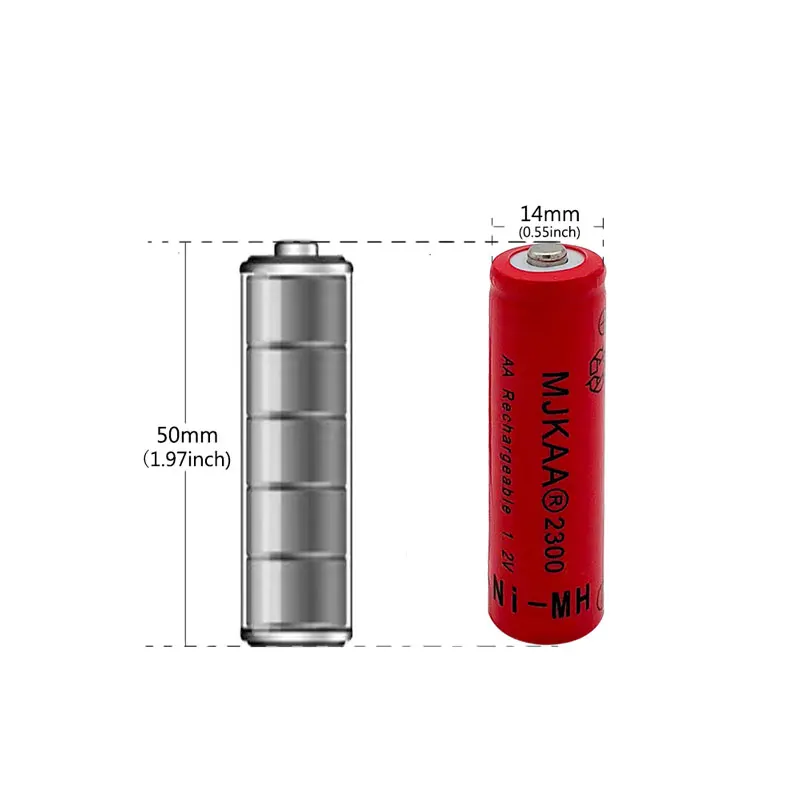 2/4/6/8 шт. AA 1 2 V 2300 мА/ч никель-металл-гидридных аккумуляторных батарей 100% Высокое