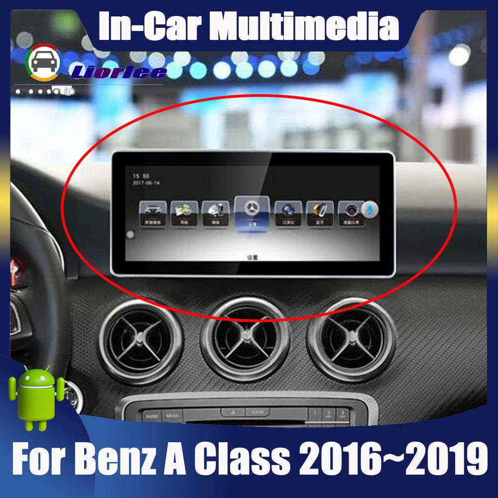 10 25 &quotAndroid дисплей для Mercede Benz A Class W176 2016 ~ 2019 автомобильное радио Bluetooth GPS навигация