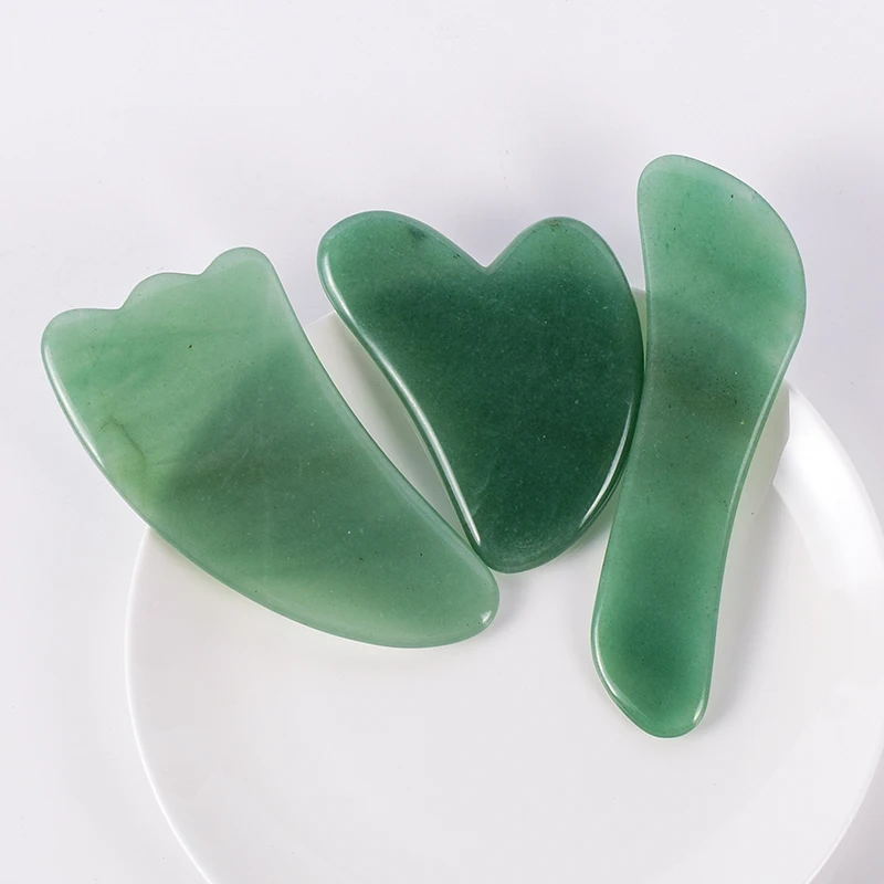 

Jade Face Care Massager Natural Aventurine Gua Sha Tool Stone Crystal Mineral Massage Skincare Scraper Wrinkle Beauty Product