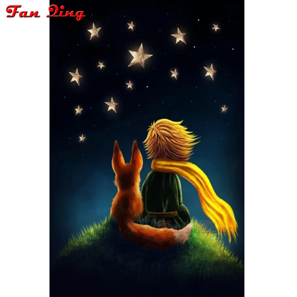 Алмазная вышивка сделай сам с маленьким принцем лисой звездой живопись