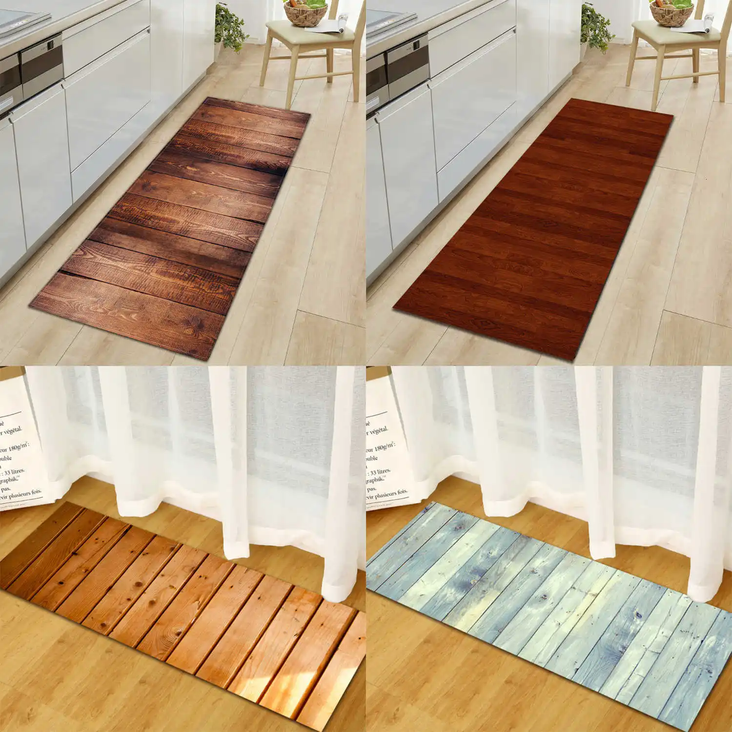 Деревянный кухонный коврик напольный для двери гостиной стула прикроватный