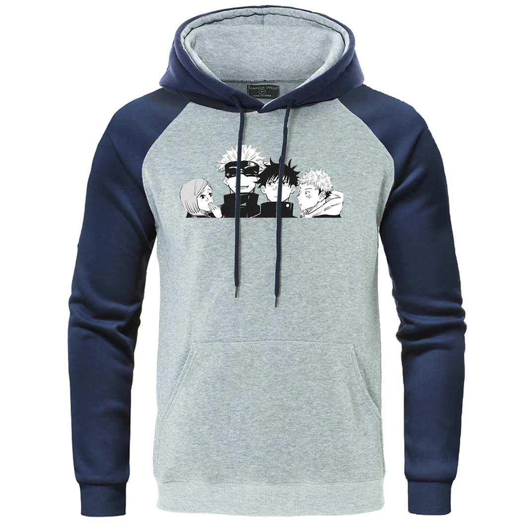 

Толстовка Gojo Satoru мужская с капюшоном, Модный свитшот в стиле хип-хоп, худи в японском стиле аниме, свободная уличная одежда в стиле Харадзюку...