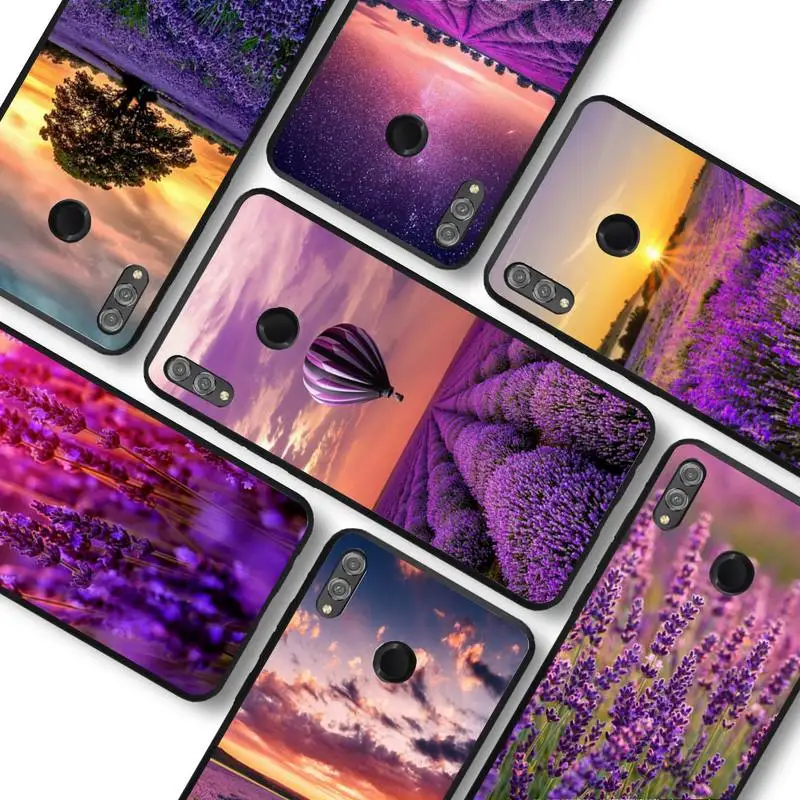 

Lavender Purple flowers Phone Case For Huawei honor10Lite 10i 20 8x 10 Funda for Honor9lite 9xpro Back Coque