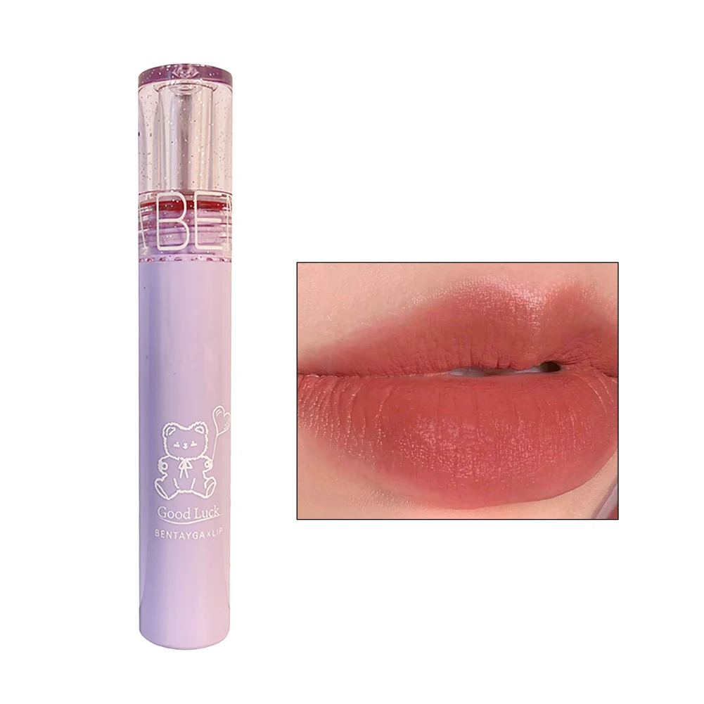 

Bentayga Bear Velvet Matte Lip Glaze Plain White Non-Stick Lipstick for Student Girls Style Lip Mud Cosmetic