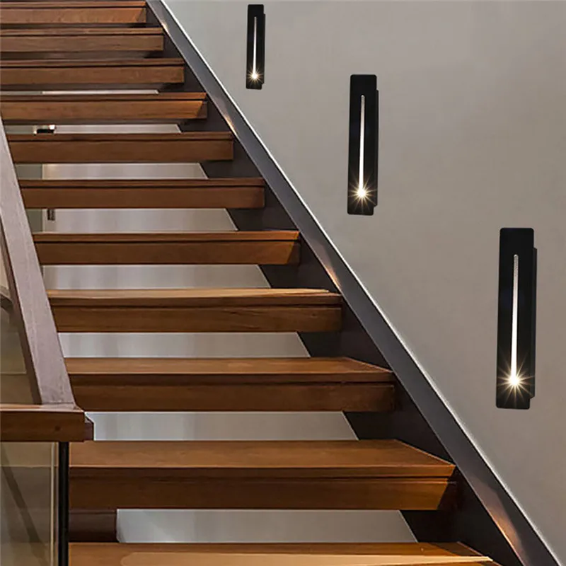 

Коридор лестничные светильники 3W светодиодные встраиваемые светильники лестницы светильник в помещении/напольная угловая настенный свет...