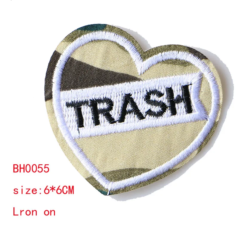 BH0055 1 шт. круглые камуфляжные значки с цифрами, Бэтмен, буквы, звезды, медали нашивки DIY полосатая одежда Лоскутные наклейки на заказ значки - Цвет: BH0055