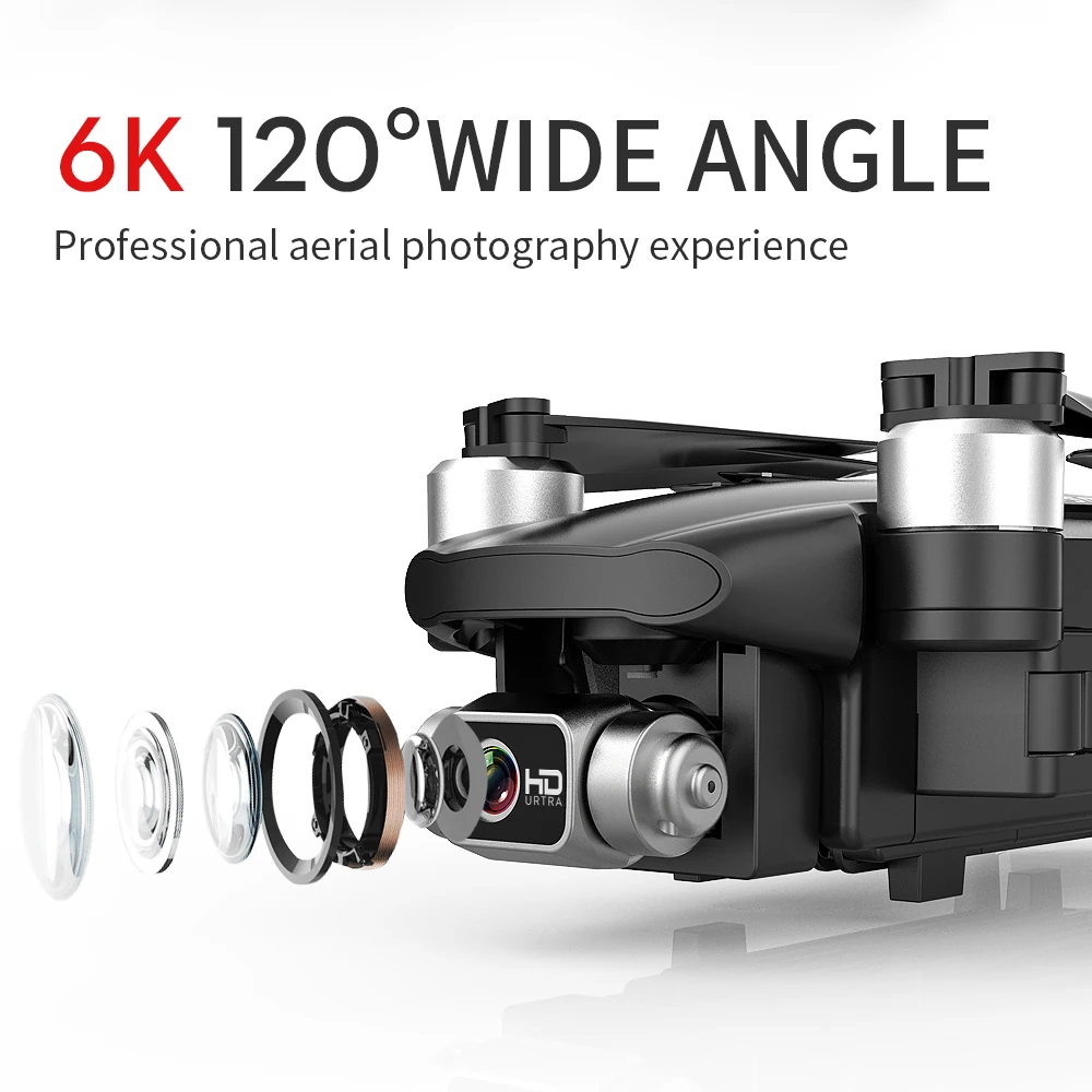 2021 новый дрон 6k hd камера 3 осевой ш