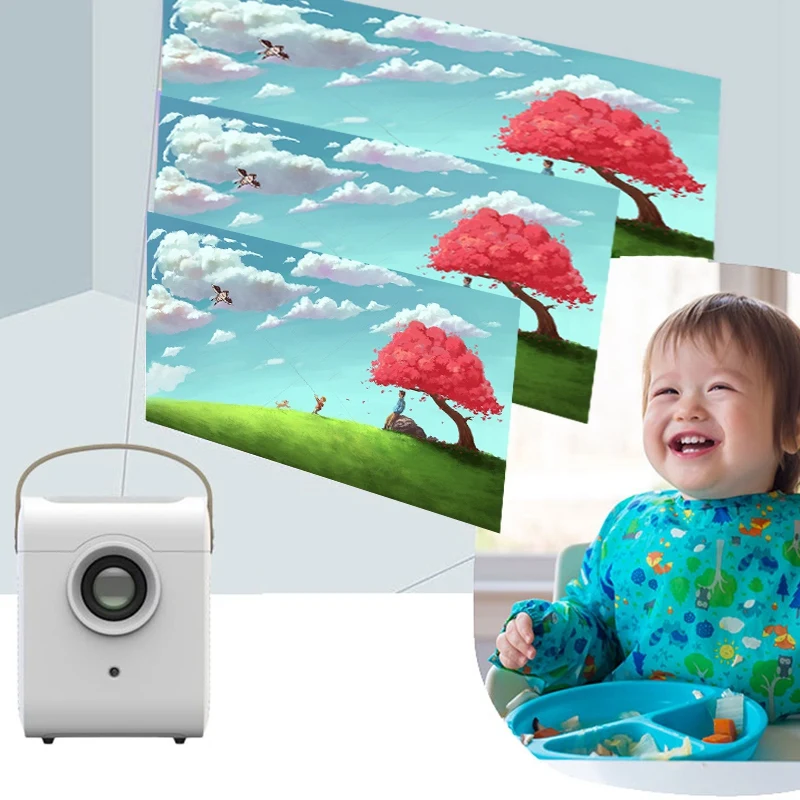

Mini Projector Portable LCD Video Projector for HD Beamer Home Theater Media Player Child Gift