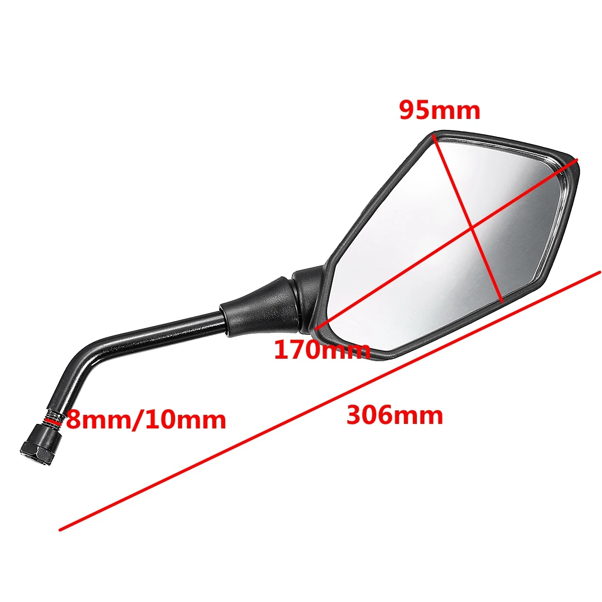 

Universal Motorcycle Rearview Mirror Scooter E-Bike Rear View Mirrors Back Side Mirror 8mm 10mm For Honda for Kawasaki