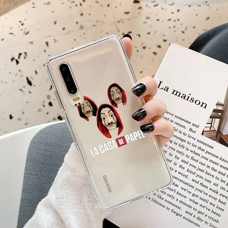 

Money Heist Phone Case Transparent for Samsung A71 S9 10 20 HUAWEI p30 40 honor 10i 8x xiaomi note 8 Pro 10t 11