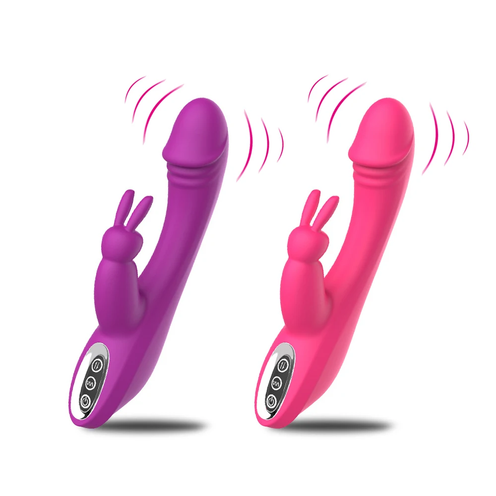 Фаллоимитатор вибратор для женщин Двойной Кролик точки G женский пенис анальный