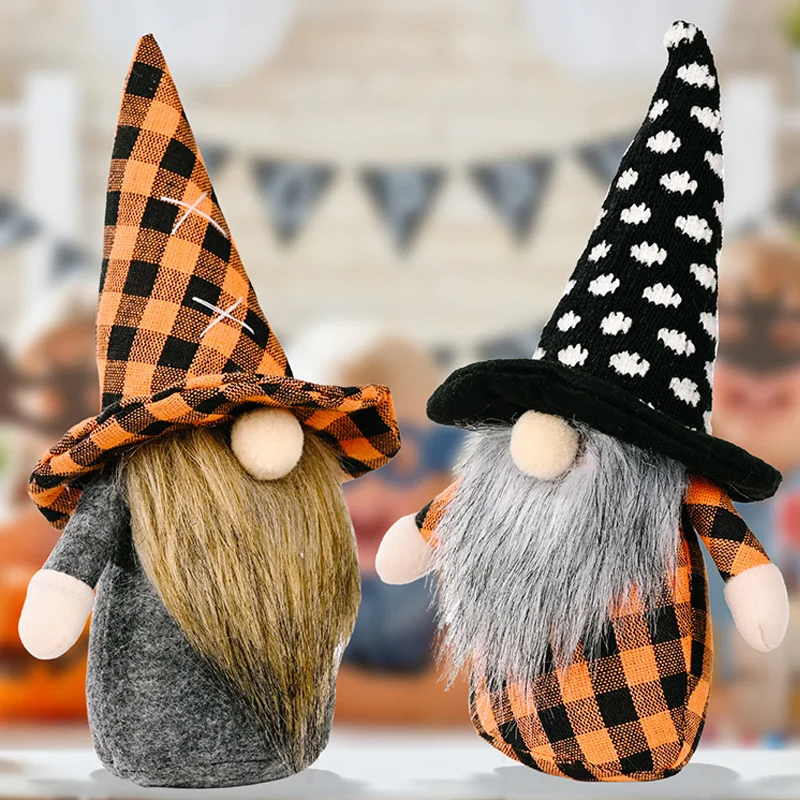 

Halloween Gnome Plush Faceless Doll Handmade Long leg Dwarf Halloween Party Decoration for Kids Desktop Ornaments Doll Pendant