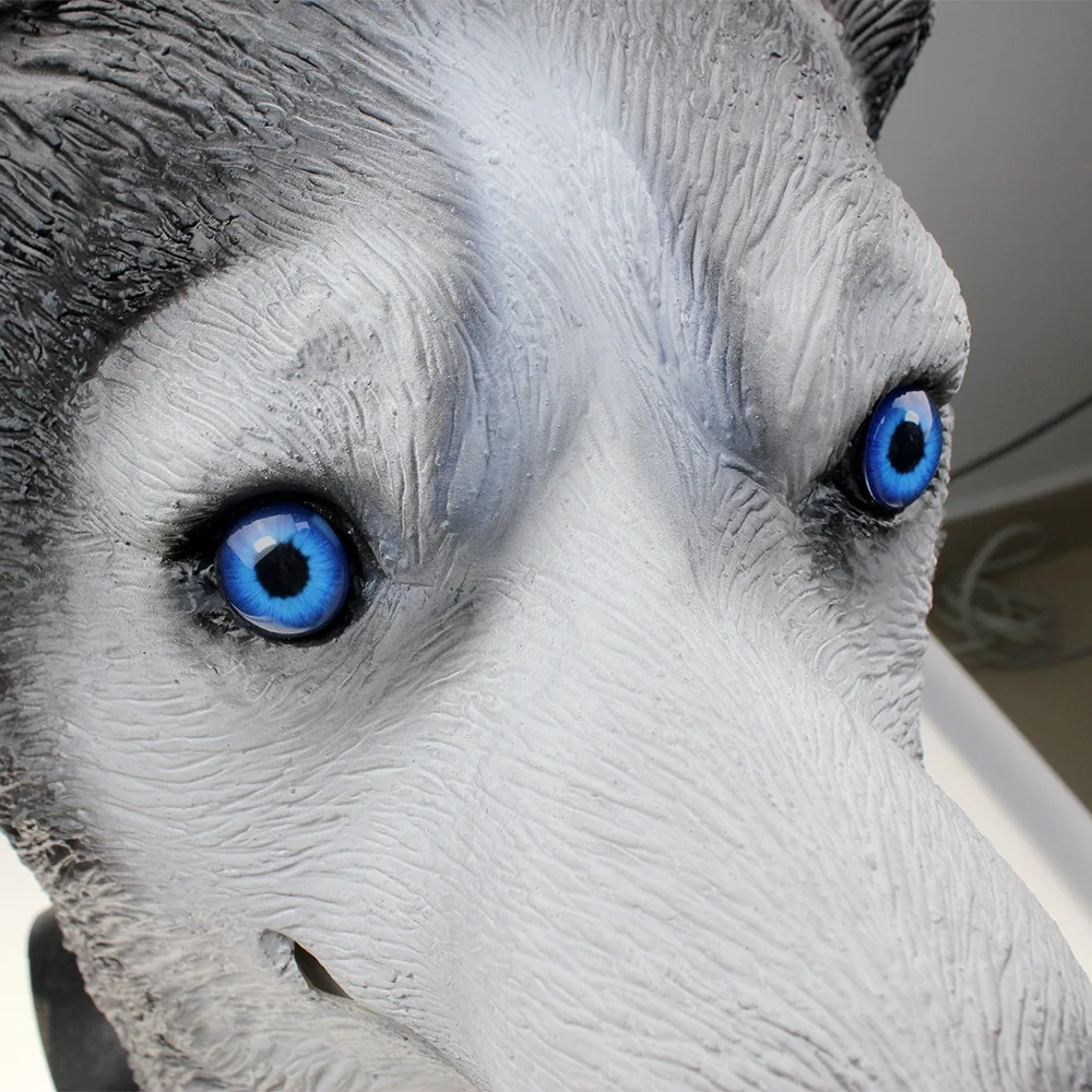 Латексная Маска на всю голову в виде животного Костюм Волка для собаки нарядное