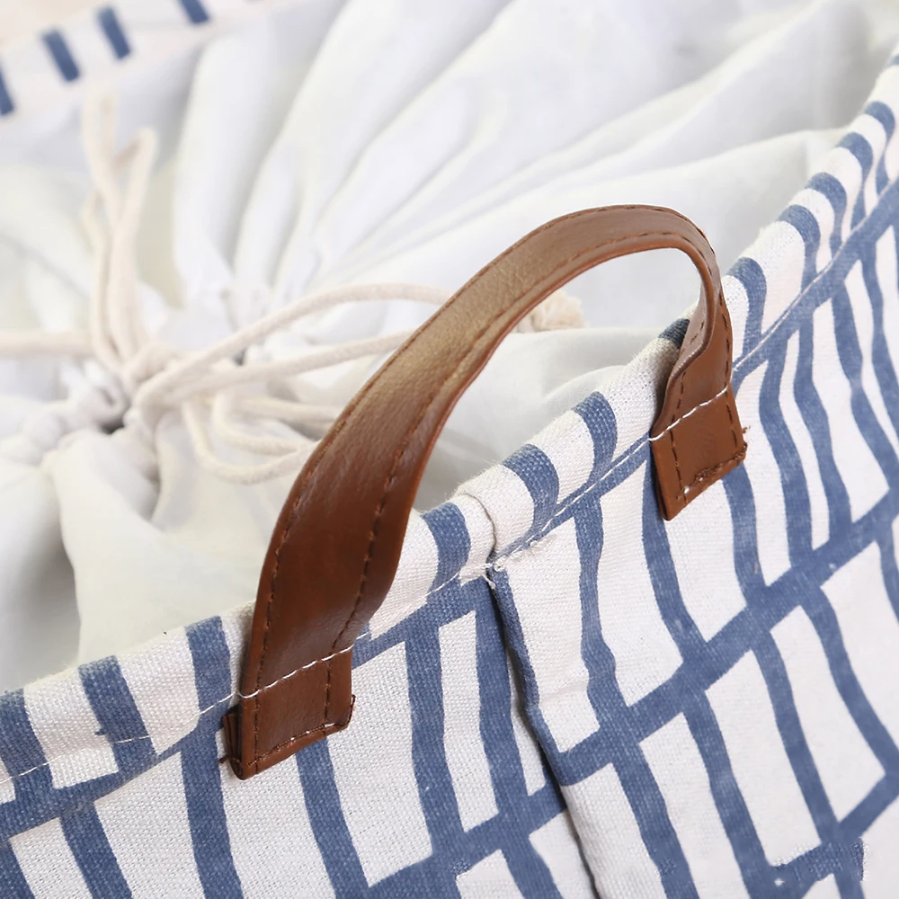 Хранение портфель для хранения ведро из хлопка и льна pe покрытие Dedroom Tissue Dirty Clothes