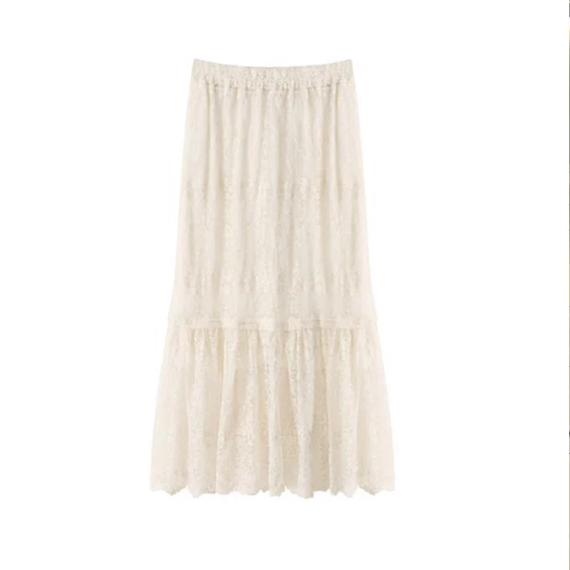 

3 Colors ace Retro High Waist Elegant 2021 New Elastic-Waist A-Line High Street Floral Office Lady Womens Skirts