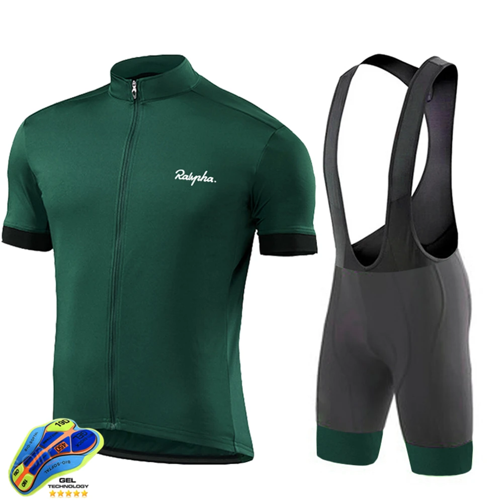 

Ralvpha summer cycling jersey set Triathlon cycling kit mens bicycle bib shorts jersey kit maillot ciclismo hombre verano