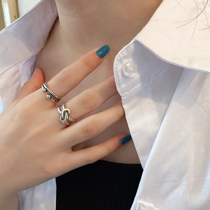 Hign качество двойной слой с крестом узел кольцо для Для женщин Подарки на день