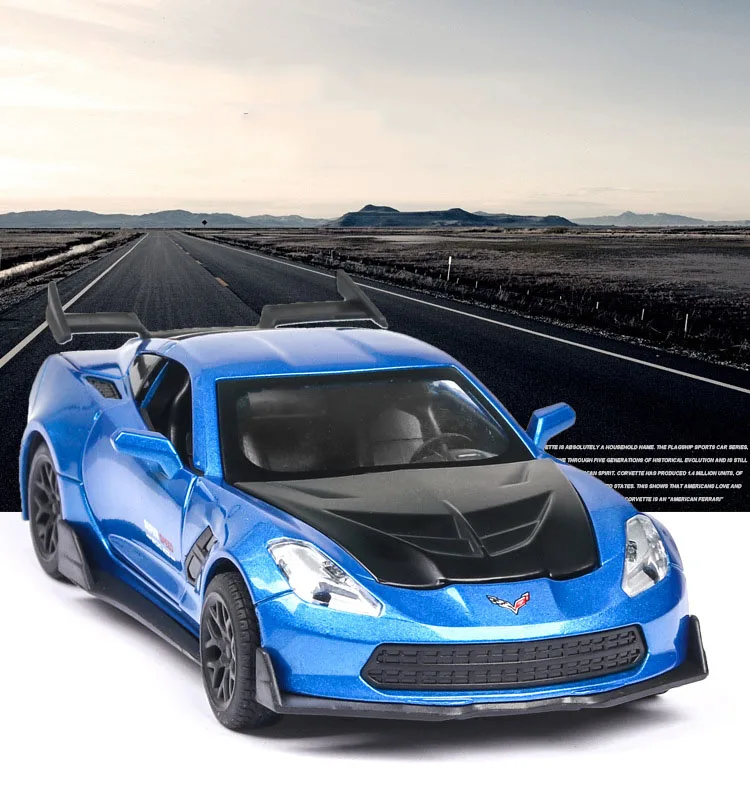 Литая 1:32 Corvette Supercar модель автомобиля из металлического сплава для моделирования автомобилей, игрушки для детей, подарки для детей