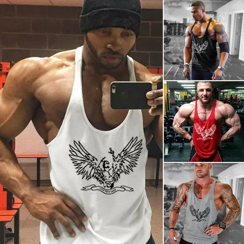 Лидер продаж оригинальная мужская майка для тренажерного зала с Y-образным