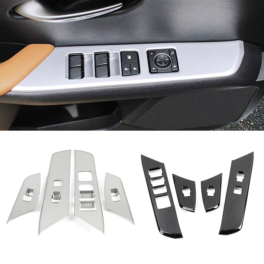 

For Lexus UX UX200 UX250 2018-2022 Inner Door Armrest Window Lift Switch Button Panel Cover Trim Matte Silver Carbon Fiber Color