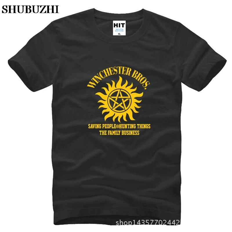 

Supernatural Winchester Bros T Shirts Short Sleeves O-neck Fashion Men SPN Supernatural T-shirts shubuzhi top tees