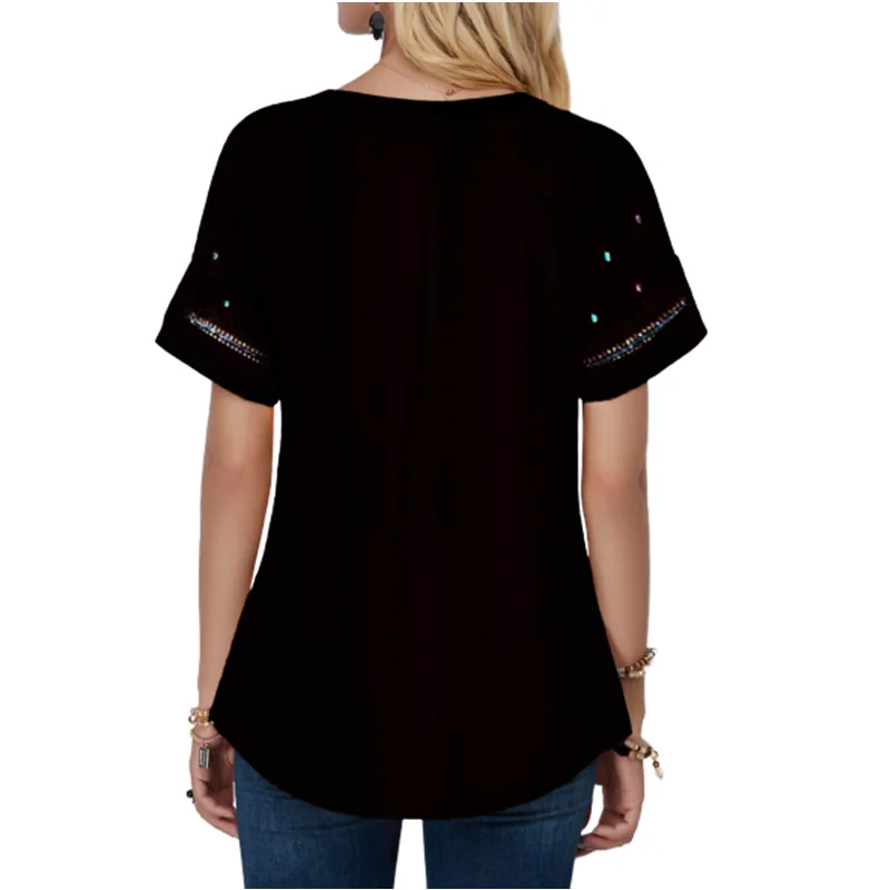 

Elegant Women Blouse Shirt 2021 Summer Female Floral Print Blouse Casual Short Sleeve Notch Neck Ethnic Flower Print Shirts 5XL