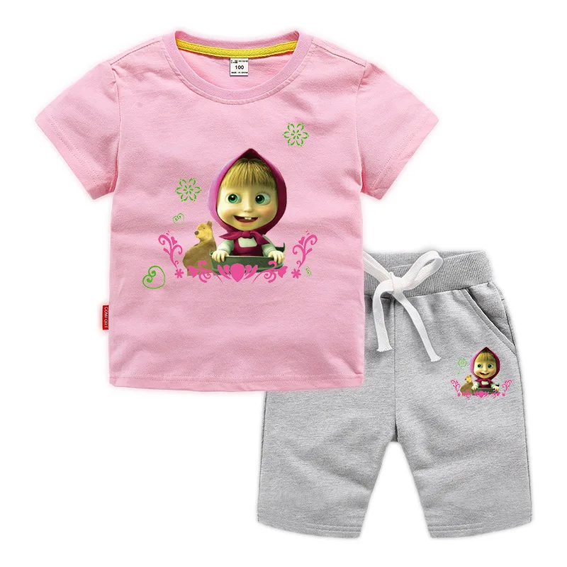 

kids clothing sets for Boys Clothes Summer 2021 girls T Shirt suit Short Boy Outfit Sport Suit Children Set Toddler baby Costume