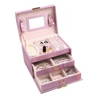 Шкатулка для ювелирных изделий, из кожи, Классическая, 2021