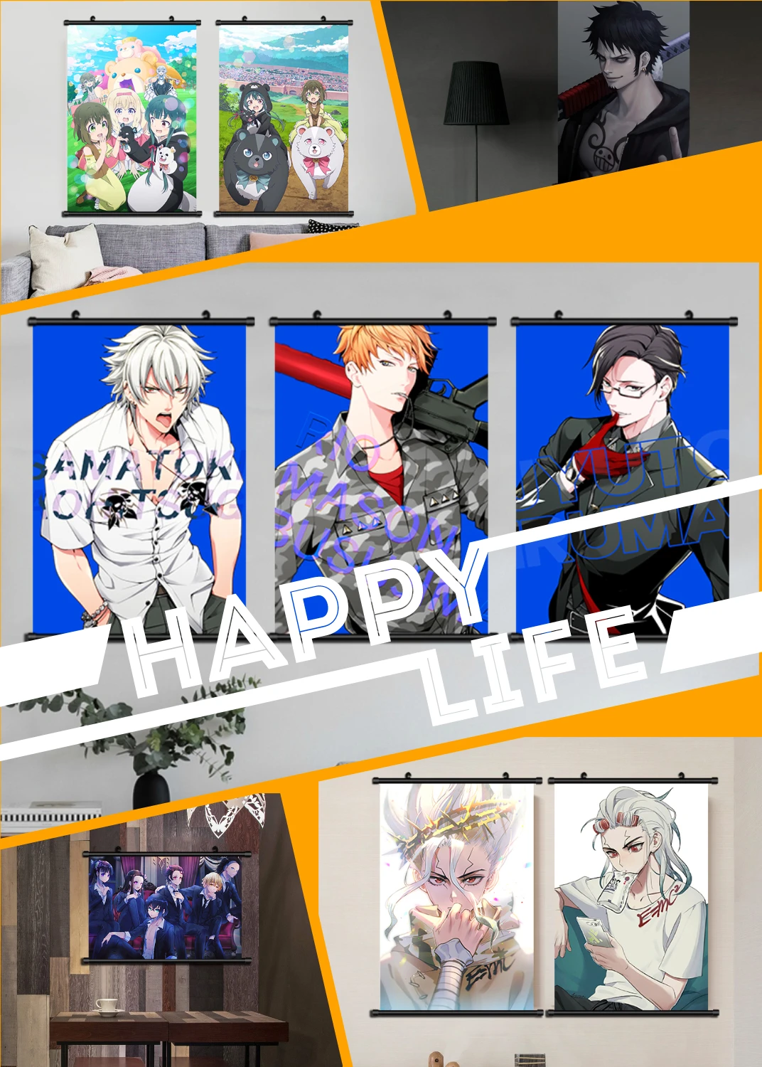 

Anime Black Jack Alloy Fabric Wall Poster Scroll