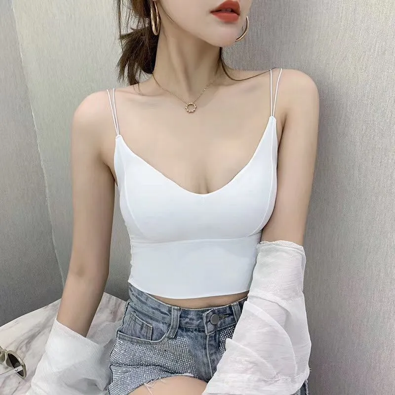 

Fashion Ice Silk Women Crop Tops Wireless Underwear Push-Up Female Lingerie Sport Bra with Chest Pad Breathable