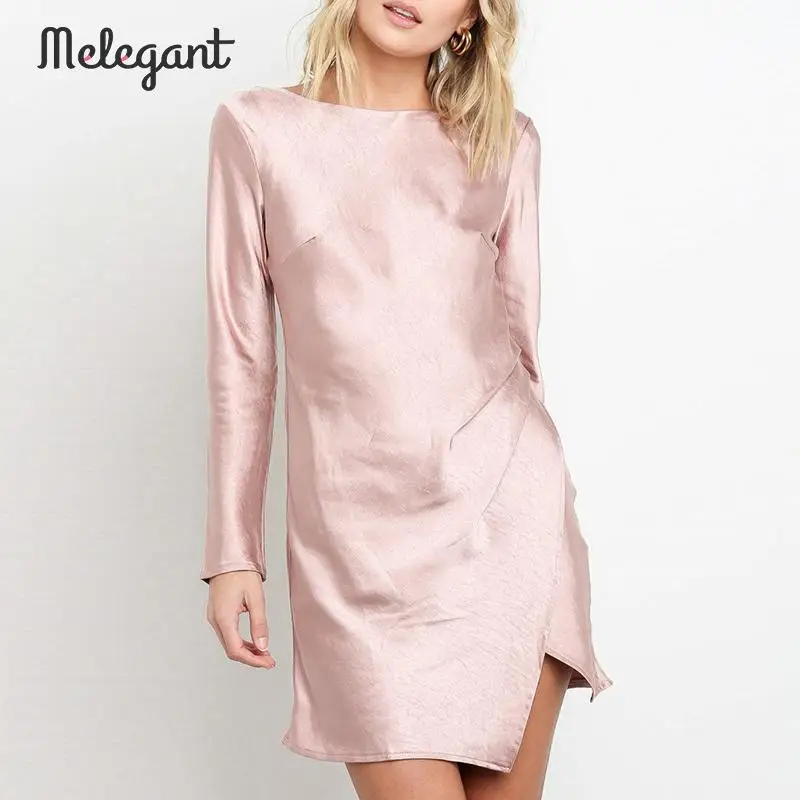 Элегантное Клубное сексуальное платье с открытой спиной женское длинным рукавом