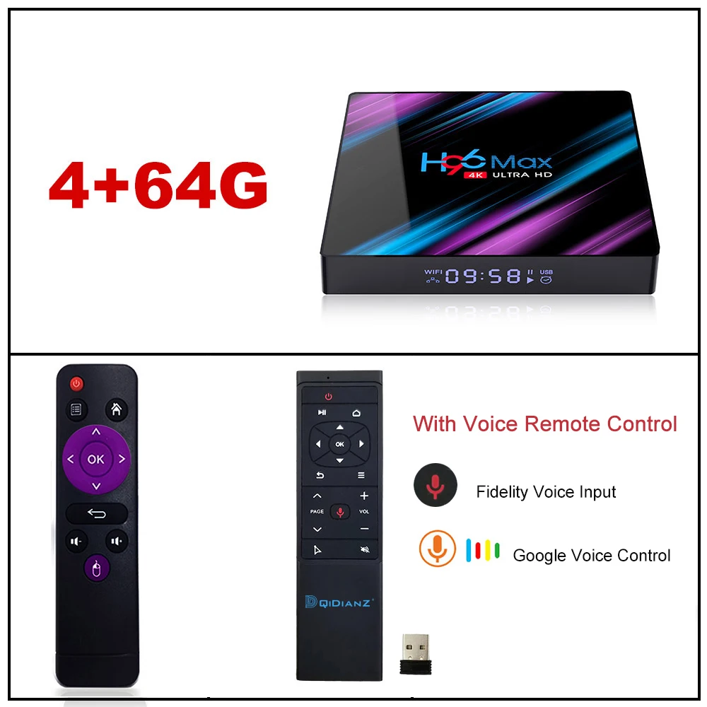 4g64g mt12 H96MAX Android 9,0 ТВ коробка RK3318 4 ядра 64bit 2,4G/5,8G, Wi-Fi, BT 4,0 4K HD медиа-плеер мини Декодер каналов кабельного телевидения голос Управление H96 MAX - Цвет: 4g64g mt12