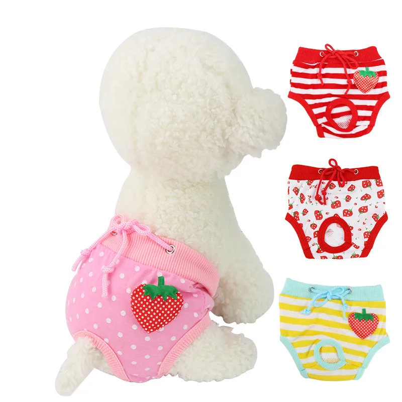 

New Hot Selling Cute Pet Dog Puppy Diaper Pants Physiological Sanitary Short Panty Underwea Washable Supplies Pets