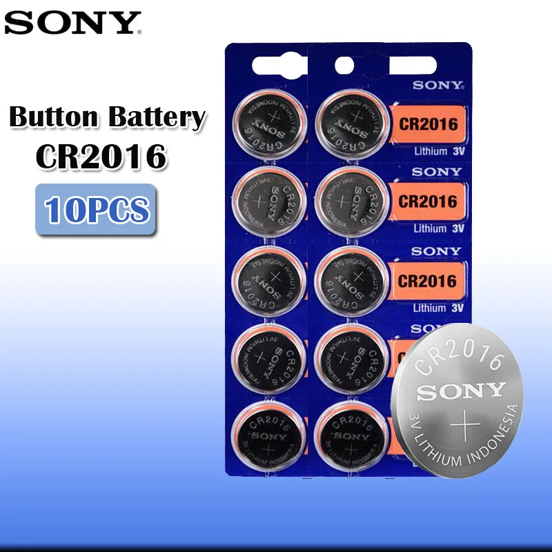 10 шт./лот sony CR2016 3 в оригинальная литиевая батарея для автомобильных ключей часы пульт дистанционного управления игрушки ECR2016 GPCR2016 кнопка батареи