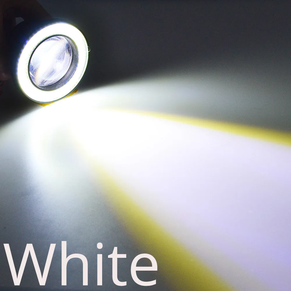 2 шт. DRL Противотуманные фары для автомобиля COB Led Ангельские Глазки 64 мм 76 мм 89 мм лампа водонепроницаемый дневной ходовой свет мотоциклетные фары 30 Вт DC 12 В - Цвет: White