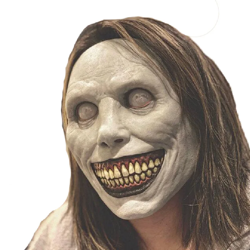 

2021 Halloween Creepy Mask Smiling Demons The Evil Cosplay Props Party Scary Face Mask Mascaras Halloween Gifts for Women Men