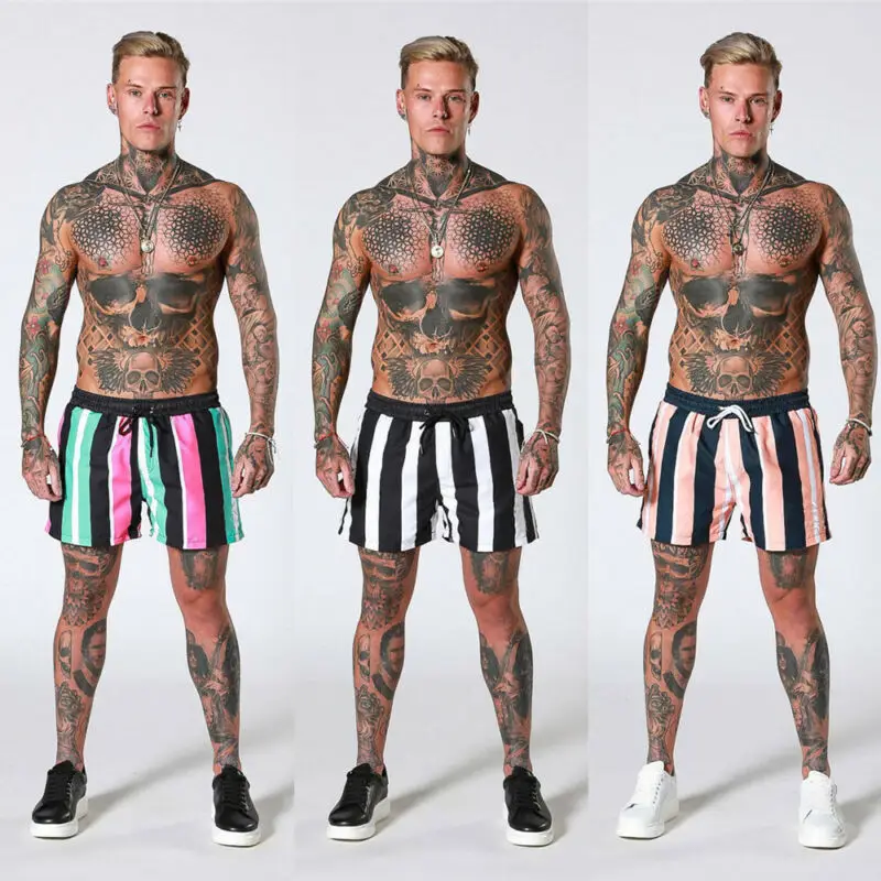 

hirigin 2020 Mens Sport Running Beach Swimwear Summer Shorts Fitness GYM Short Training Casual