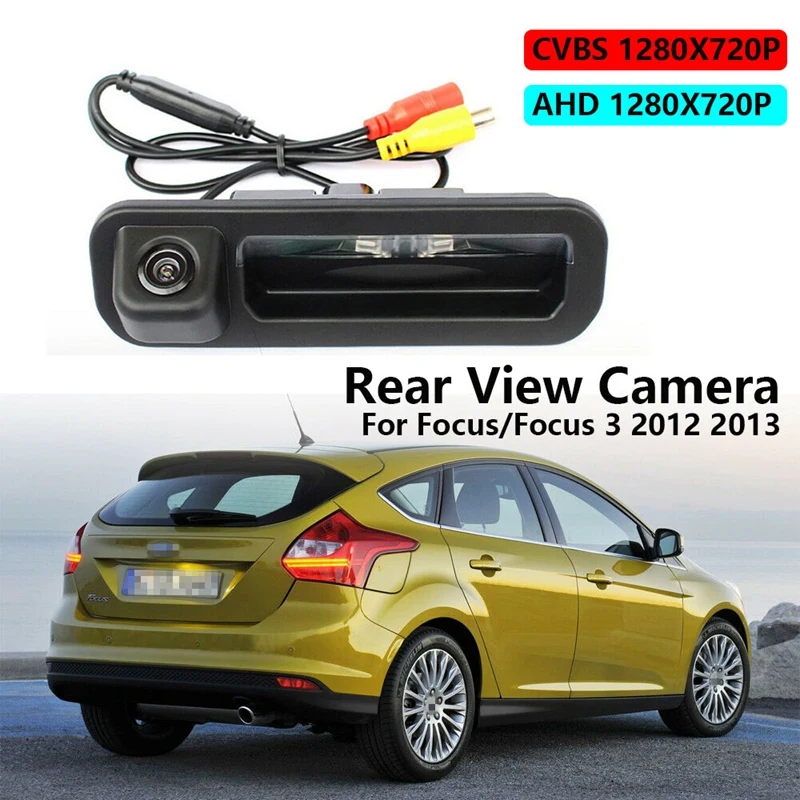 

Для камеры заднего вида Ford Focus 3 2012 2013, широкий угол обзора 170 градусов, CVBS + AHD Starlight, камера заднего вида с ночным видением