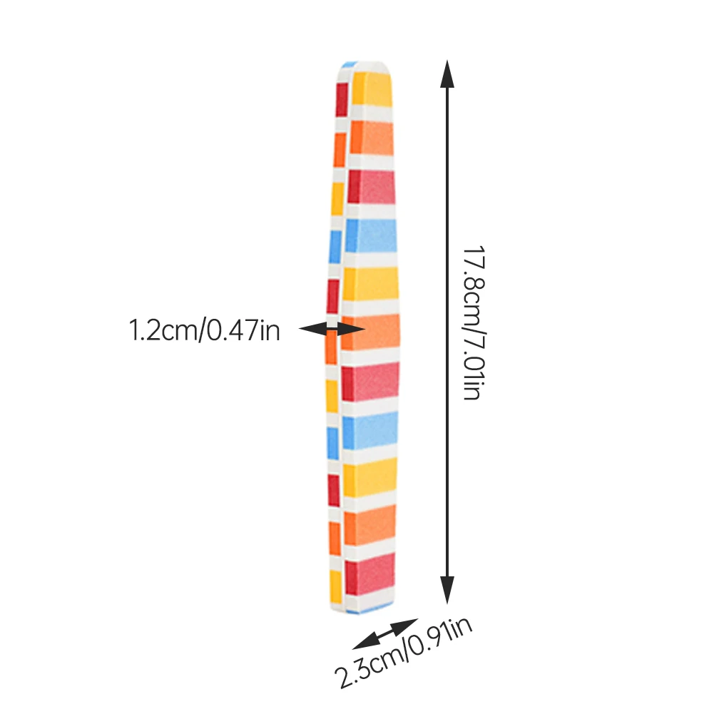 

10pcs Nail Files Sanding Colorful Portable Buffer Block Polishing Double Side Durable Quartz Pedicure Manicure Tool for Salon