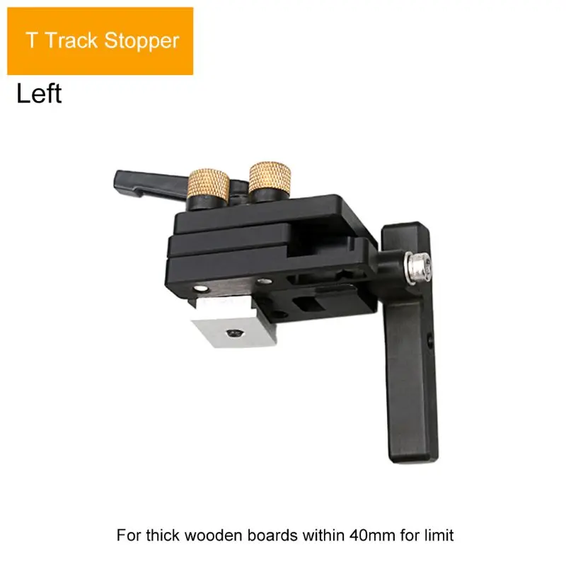 

Miter Track Stop for T-Slot T-Track Chute Limit Locator Durable Woodworking Tool