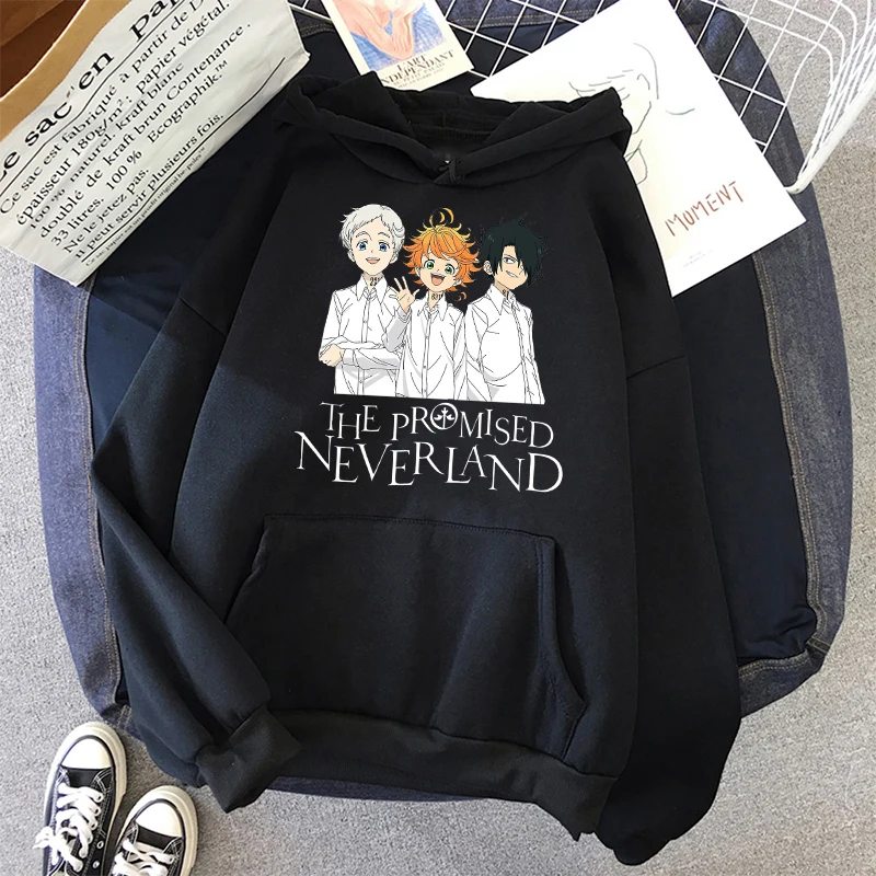 

The Promised Neverland Print Hoodie Sweatshirt Anime Boy Pullovers Tracksuit Mens Hoodie Men Women Moletom Kids Hip Hop Clothing