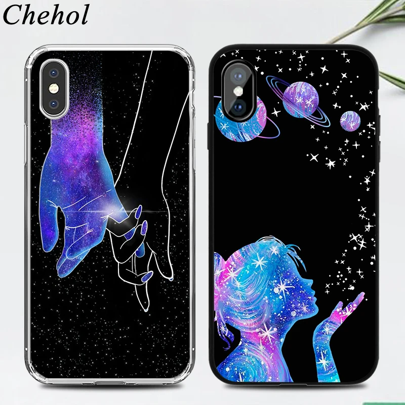 Роскошные чехлы для телефонов IPhone 11 8 7 6s Plus Pro X XS MAX XR звездное небо мягкий