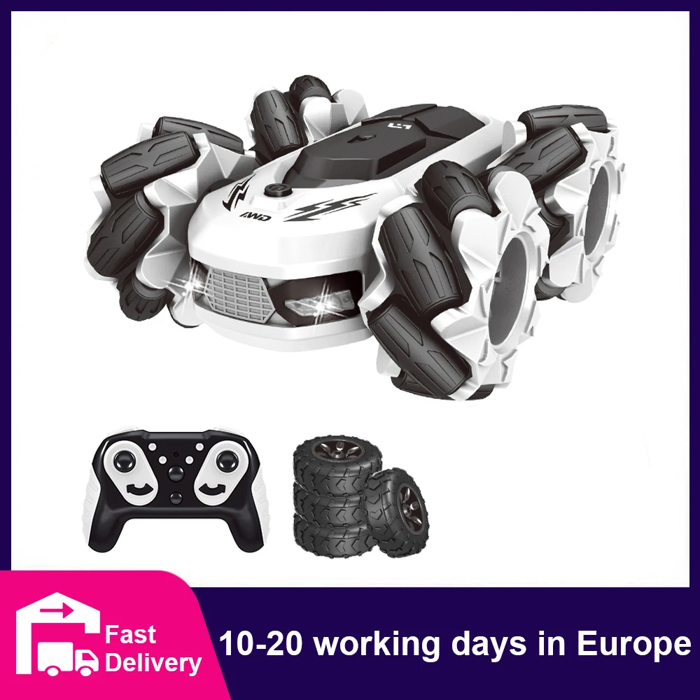 

2 в 1 Радиоуправляемый трюковый автомобиль с поворотом на 360 градусов, двухсторонняя машина для вождения, деформированная машинка с радиоупр...