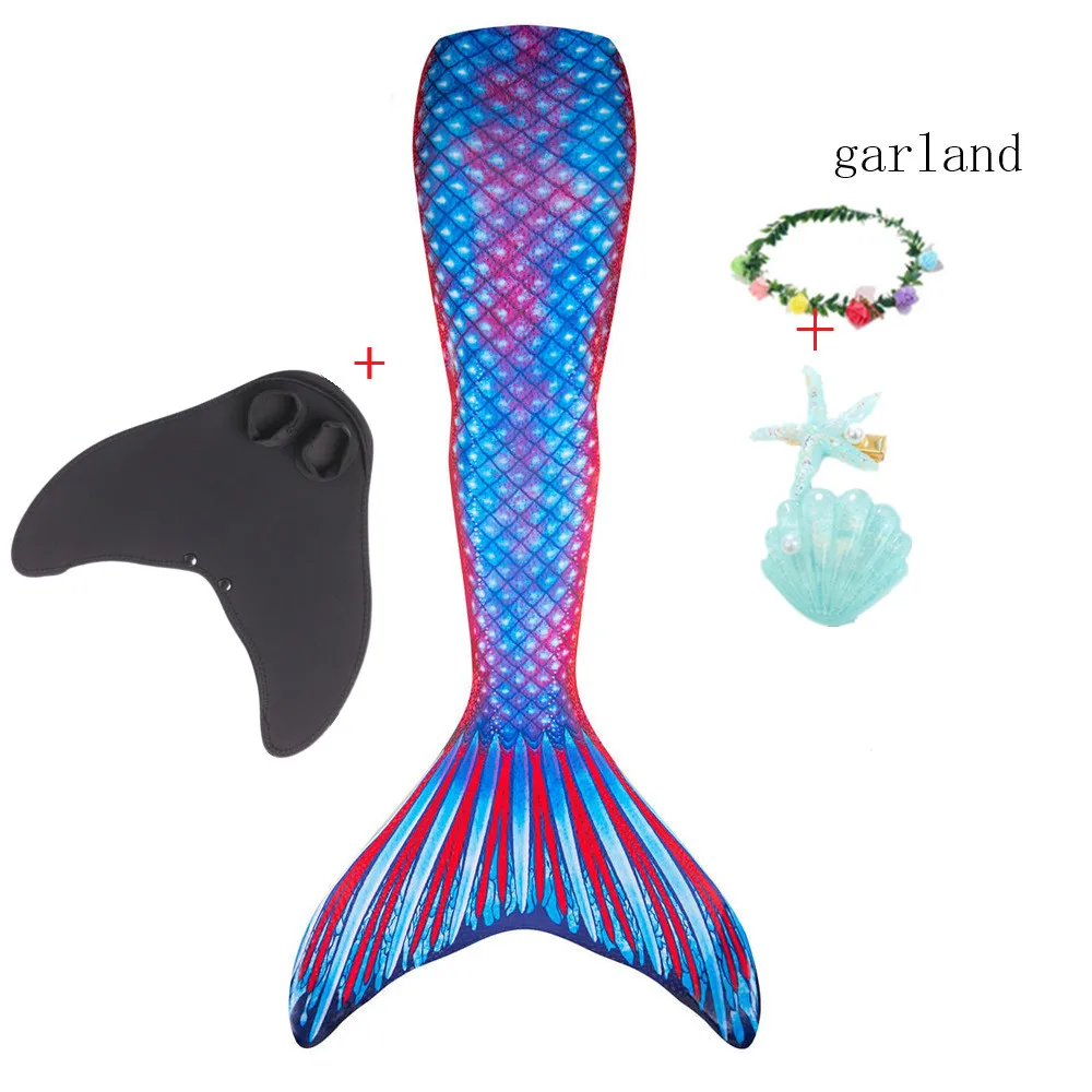Купальный пляжный костюм Русалочки с моноластами купальник для косплея на