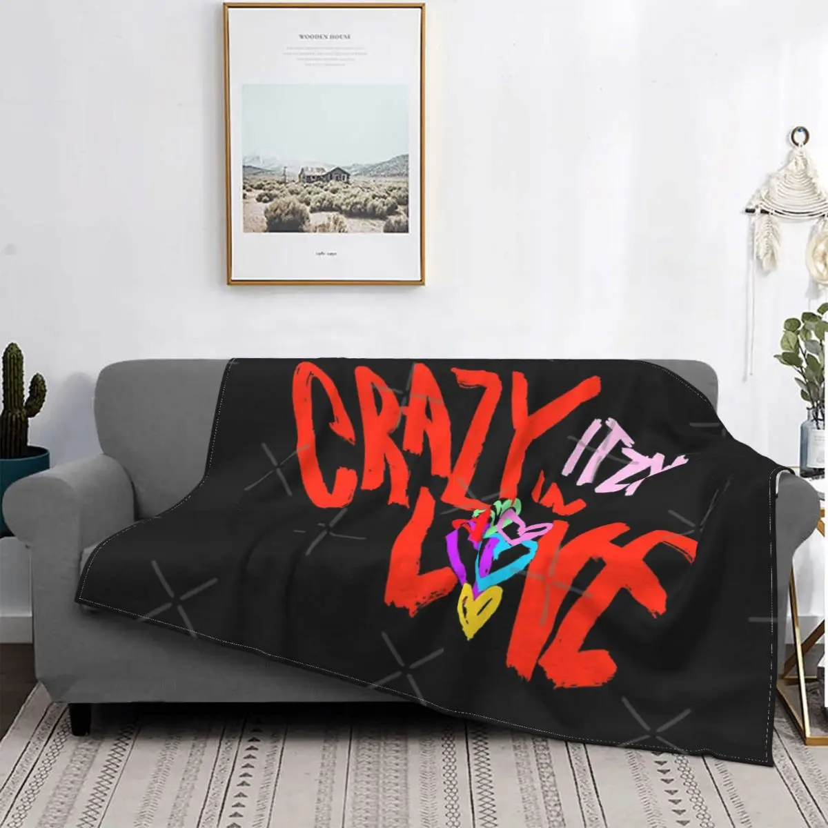 

Manta Kpop Itzy Crazy In Love, colcha a cuadros para cama, funda para sofda, manta Kawaii, a cuadros