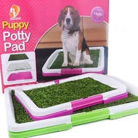 pet lawn type flat toilet portable dog training toilet indoor dogs potty pet toilet for small dogs cats puppy pad holder tray p