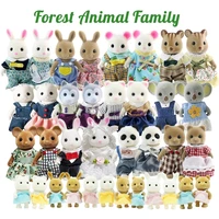 forest family dolls set miniature pretend play toy simulation rabbit koala bear dolls limited collection girls dropshipping