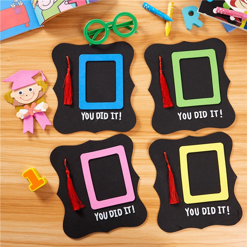 

School Graduation Photo Clip Paste Picture Frame Kindergarten Creative Photo Album Medal DIY Handmade Children Graduation Gift