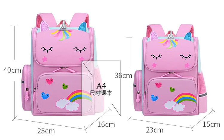 

OKKID cute 3D cartoon School Backpack Girls Book Bag Kids school bags student Knapsack Children luminous Backpack Kids Satchel